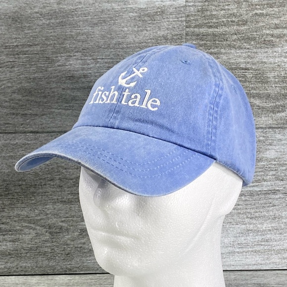 Lenny & Joes Fish Tale Feeding Frenzy Adjustable Leather Strap Back Hat Anchor - Picture 2 of 16